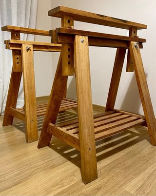 Caballetes de madera para mesa (2 unidades)