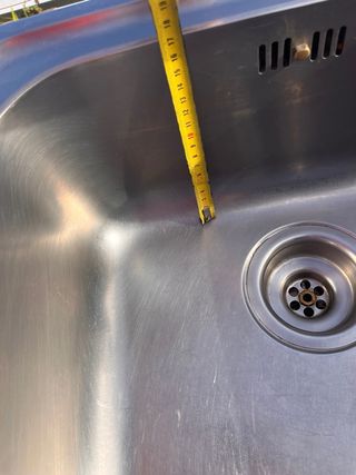 Fregadero doble seno con grifo