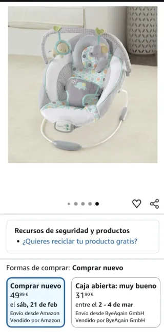 Hamaca Mecedora para Bebé Ingenuity