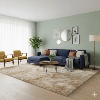 Tappeto Beige 160x120 cm