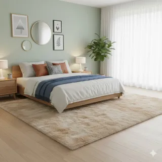 Tappeto Beige 160x120 cm