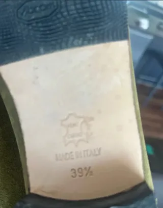 Mocasines serraje verde BLUE VELVET talla 39.5