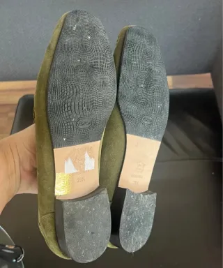 Mocasines serraje verde BLUE VELVET talla 39.5