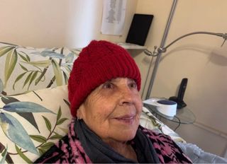 Gorro lana unisex rojo trenzado