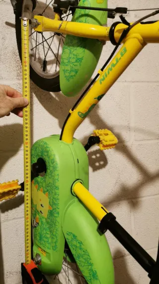 Bicicleta infantil B'Twin verde y amarilla