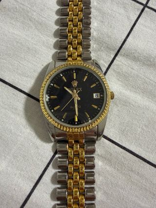 Reloj Rolex Hombre Negro/Dorado