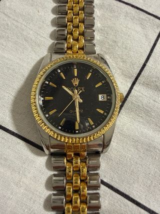 Reloj Rolex Hombre Negro/Dorado