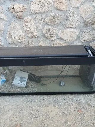 Acuario grande con filtro depurador