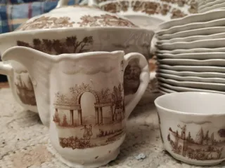 Vajilla Porcelana Pontesa Blanca. 41 piezas