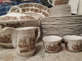 Vajilla Porcelana Pontesa Blanca. 41 piezas