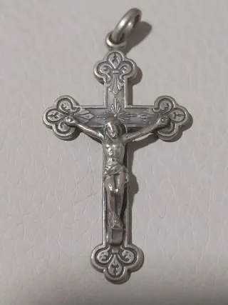 Colgante Cruz Antigua Plata
