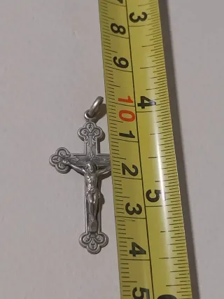 Colgante Cruz Antigua Plata