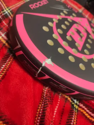 Pala pádel Dunlop Rocket rosa/negro