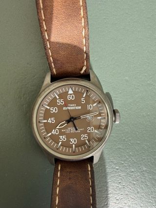 Relógio Timex Expedition Couro Marrom