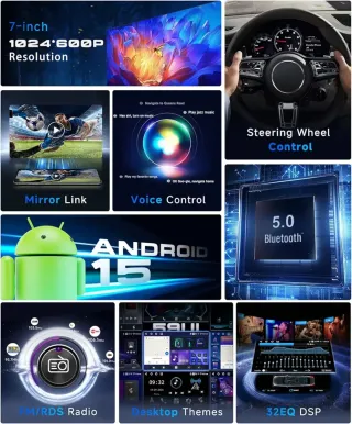 Radio Coche Android 15 4G+64G VW Golf 5 6