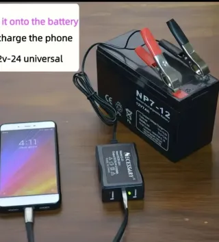 Cargador de batería con pinzas