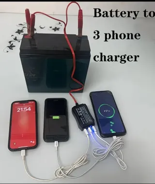 Cargador de batería con pinzas