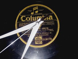 Relógio de parede Montado em disco vinil de 78rpm
