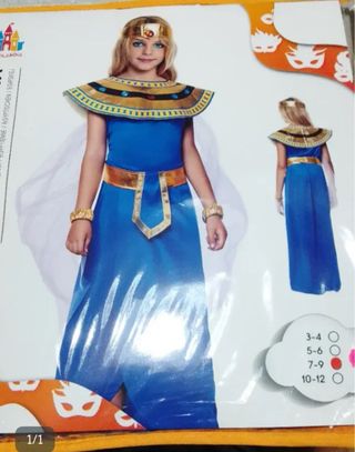 Disfraz Egipcia Niña Talla 7-9