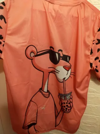 L y XL Camisetas estampado de pantera Rosa A ESTRE