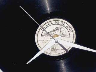 Relógio de parede Montado em disco vinil de 78rpm