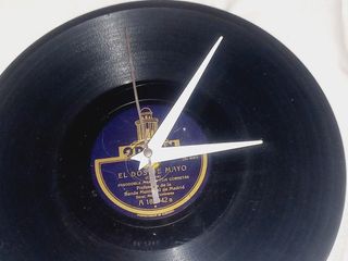 Relógio de parede Montado em disco vinil de 78rpm