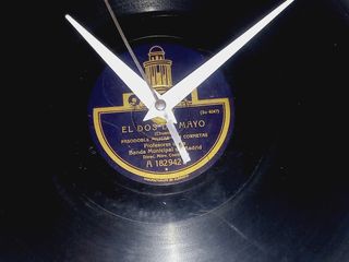 Relógio de parede Montado em disco vinil de 78rpm