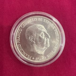 Moneda 100 Pesetas Plata Franco 1966 *67 S/C