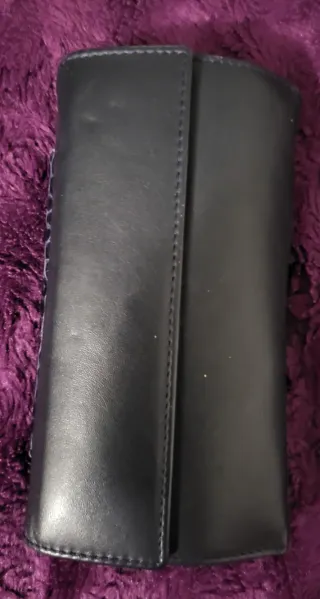 Cartera Devota & Lomba Piel Azul/Negra