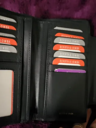 Cartera Devota & Lomba Piel Azul/Negra