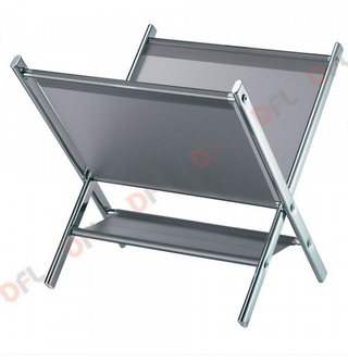 Portariviste moderno grigio Struttura in acciaio.