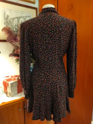 Abito fantasia nero e rosso