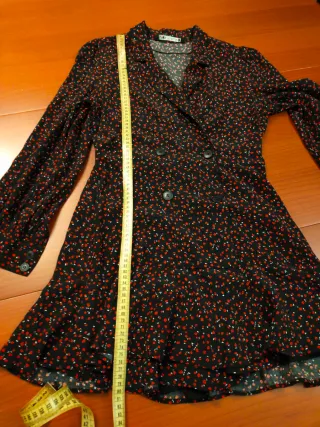 Abito fantasia nero e rosso