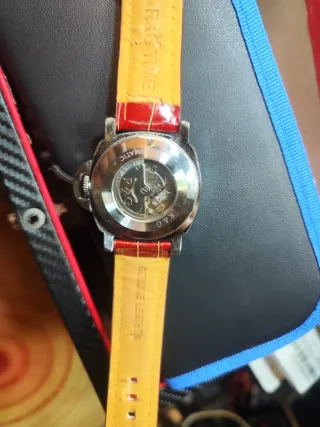 Reloj Automático R&C Correa Roja Diámetro 43mm