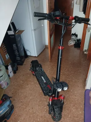 Patinete Eléctrico Scooter Negro/Rojo Iscooter x5