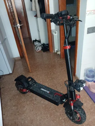 Patinete Eléctrico Scooter Negro/Rojo Iscooter x5
