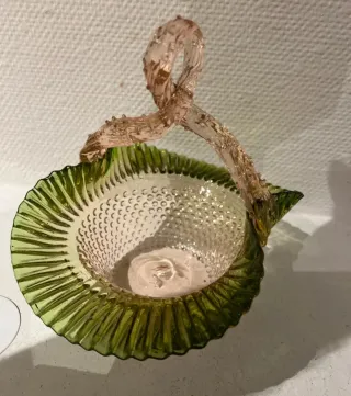 Cesta Murano Cristal Verde