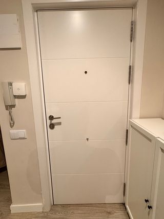 Puerta blindada madera