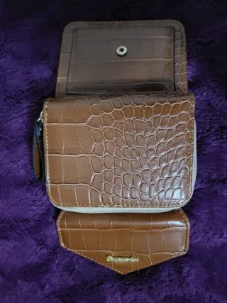 Monedero Bagigarden Marrón Piel Cocodrilo