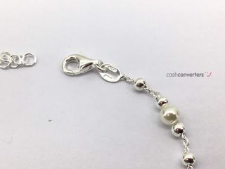 pulsera plata 925mm con piedra con perla