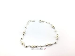pulsera plata 925mm con piedra con perla