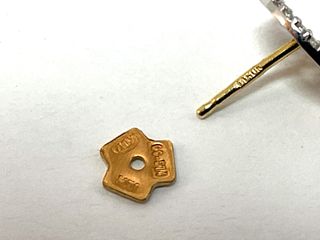 pendientes oro 18k con piedra