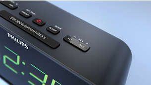 TAR3306/12 Philips Despertador Radio con Pantalla para la Cabecera, Radio Digital con Doble Alarma, Temporizador para Dormir y Función de Repetición, Negro con Pantalla