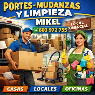 Portes, mudanzas y limpieza