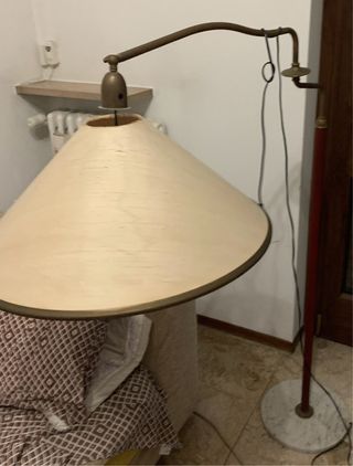 Lampada da terra design in tessuto e metallo