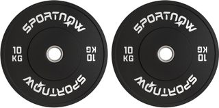 Conjunto 2 Discos de Pesas 2X5/10/20 Kg en Goma, Discos para Gimnasio y Casa con Agujero de 5 cm para Mancuernas y Barras