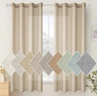 Cortinas color arena ✅