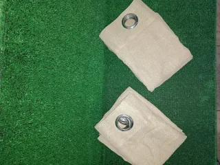 Cortinas color arena ✅