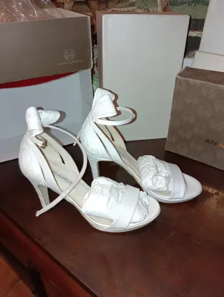 Zapatos de fiesta/novia Angel Alarcon blancos