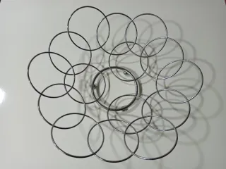 Centro de mesa/frutero de metal